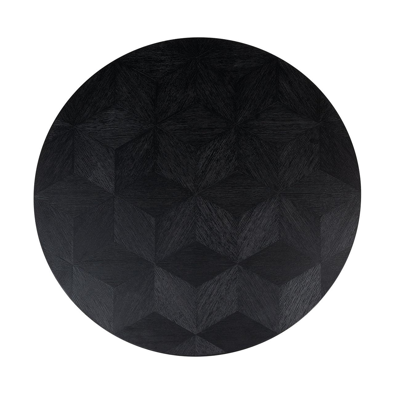 Blax Black Wood Circular Coffee Table 110Ø by Richmond Interiors - Maison Rêves UK