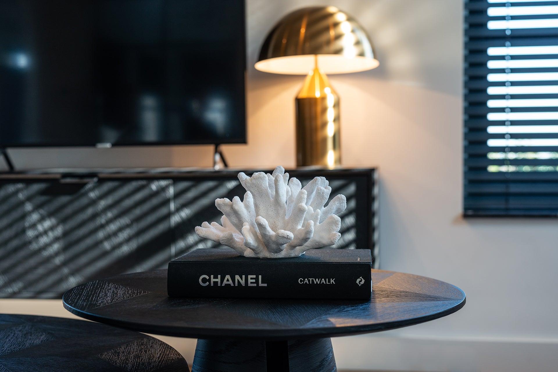 Blax Black Wood Circular End Table by Richmond Interiors - Maison Rêves UK