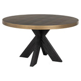 Bloomingville Circular Shagreen Dining Table with Black Oak Wood Base by Richmond Interiors - Maison Rêves UK