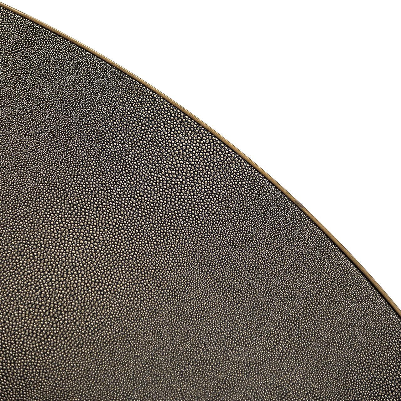 Bloomingville Circular Shagreen Dining Table with Black Oak Wood Base by Richmond Interiors - Maison Rêves UK