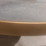 Bloomingville Set of 2 Gold Coffee Tables with Leather Top by Richmond Interiors - Maison Rêves UK