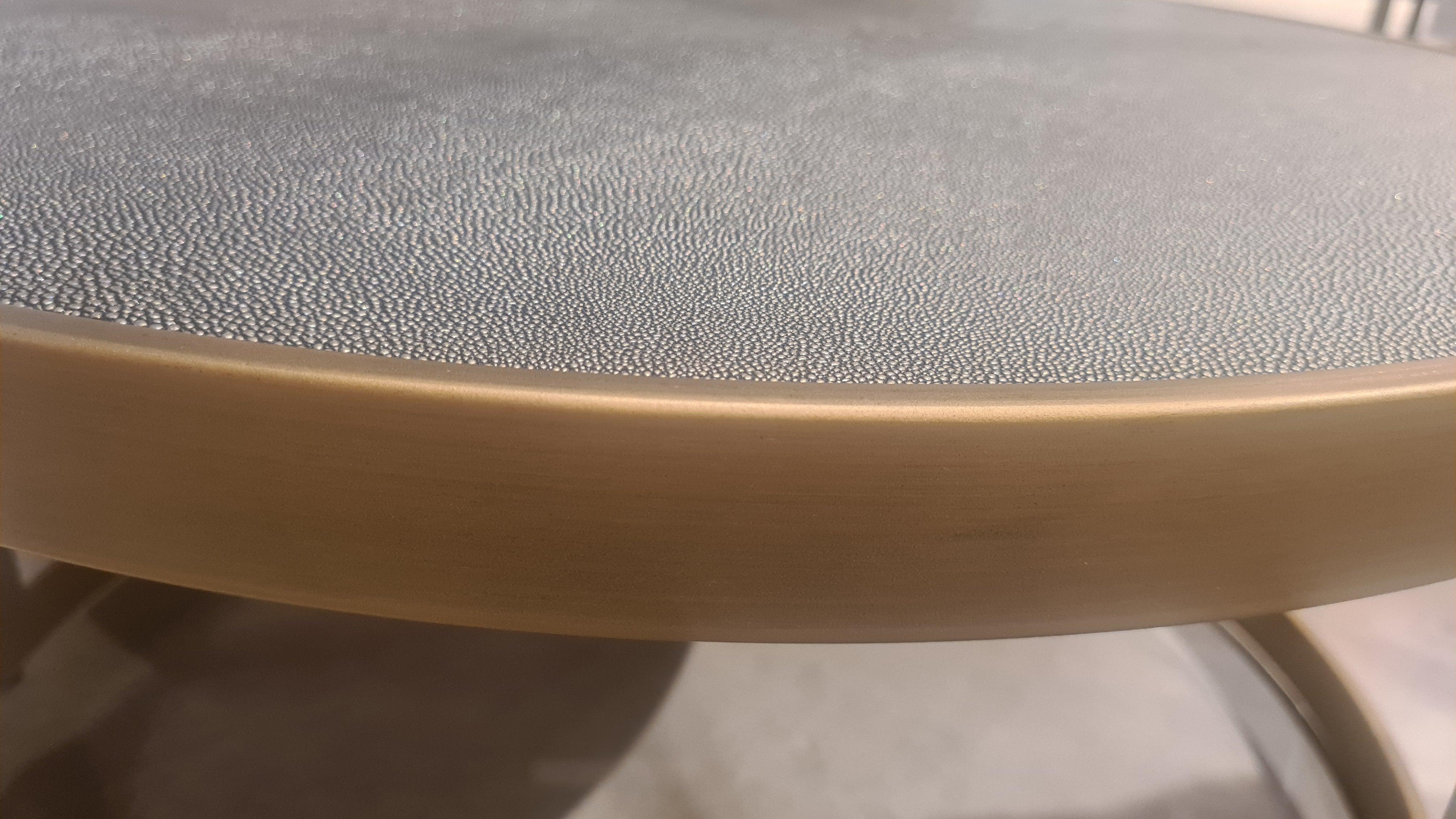 Bloomingville Set of 2 Gold Coffee Tables with Leather Top by Richmond Interiors - Maison Rêves UK