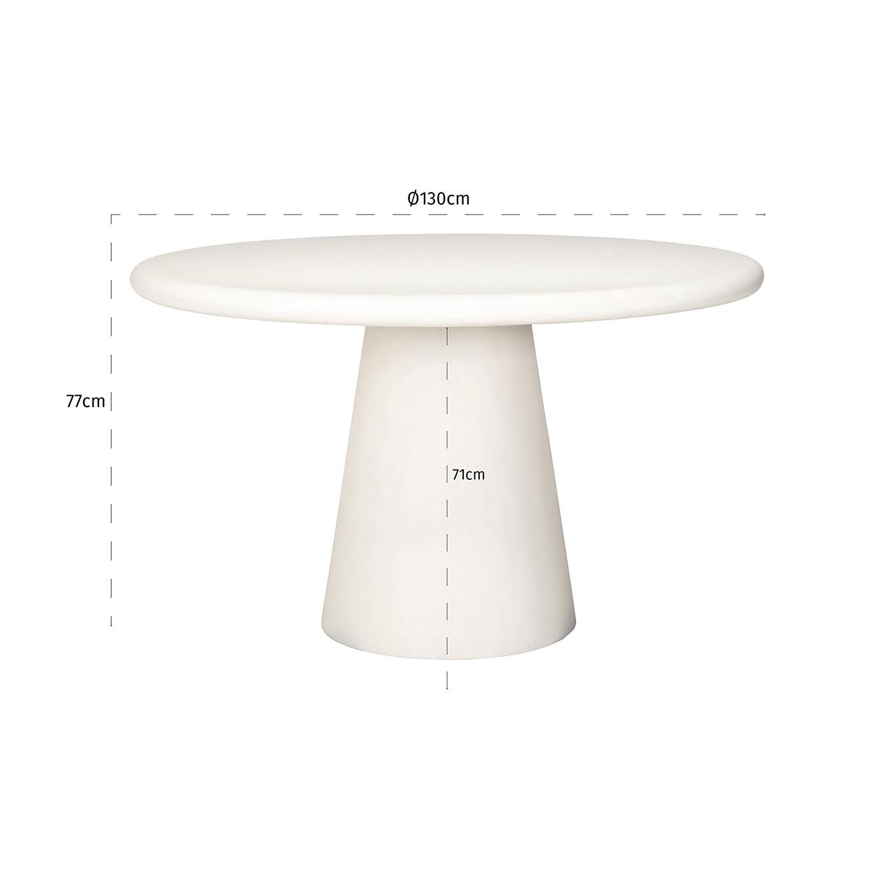 Bloomstone Light Eco Plaster Circular Dining Table by Richmond Interiors - Maison Rêves UK