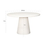 Bloomstone Light Eco Plaster Circular Dining Table by Richmond Interiors - Maison Rêves UK