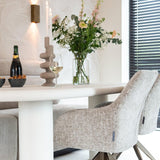 Bloomstone Light Eco Plaster Dining Table by Richmond Interiors - Maison Rêves UK