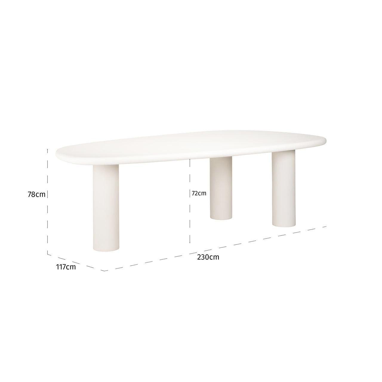 Bloomstone Light Eco Plaster Dining Table by Richmond Interiors - Maison Rêves UK