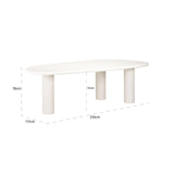 Bloomstone Light Eco Plaster Dining Table by Richmond Interiors - Maison Rêves UK