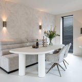 Bloomstone Light Eco Plaster Dining Table by Richmond Interiors - Maison Rêves UK