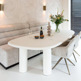 Bloomstone Light Eco Plaster Dining Table by Richmond Interiors - Maison Rêves UK