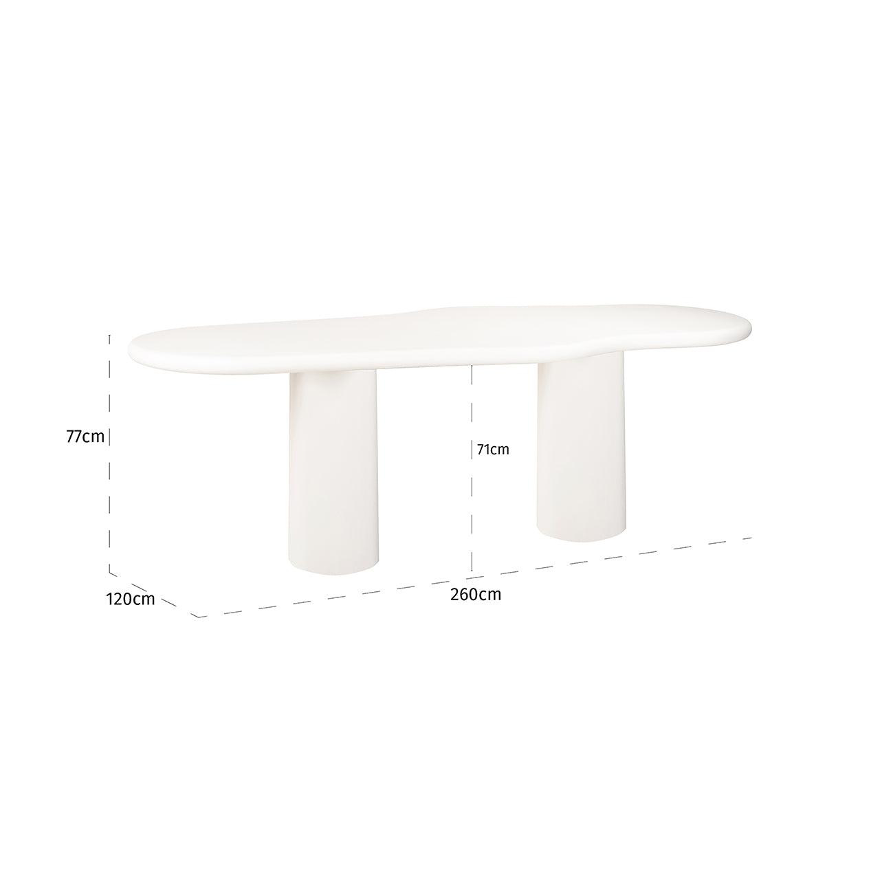 Bloomstone Light Eco Plaster Dining Table with Solid Base by Richmond Interiors - Maison Rêves UK