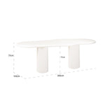 Bloomstone Light Eco Plaster Dining Table with Solid Base by Richmond Interiors - Maison Rêves UK