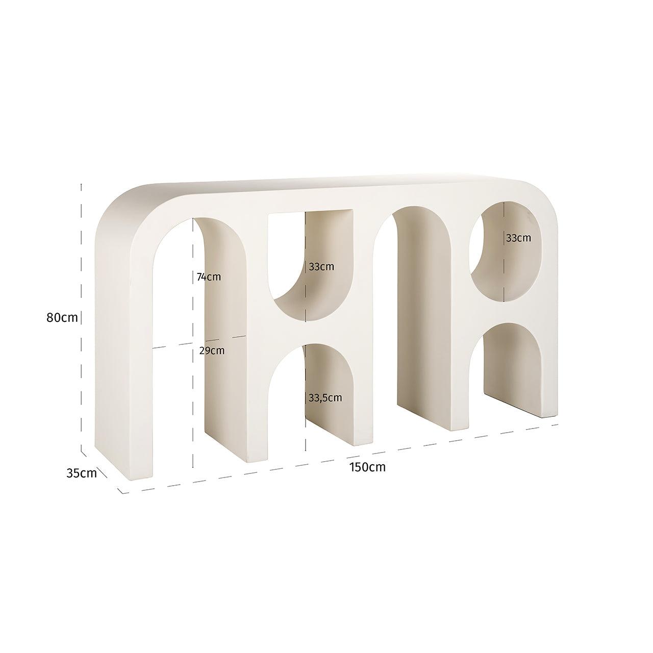 Bloomstone Light Eco Plaster Modern Console Table by Richmond Interiors - Maison Rêves UK