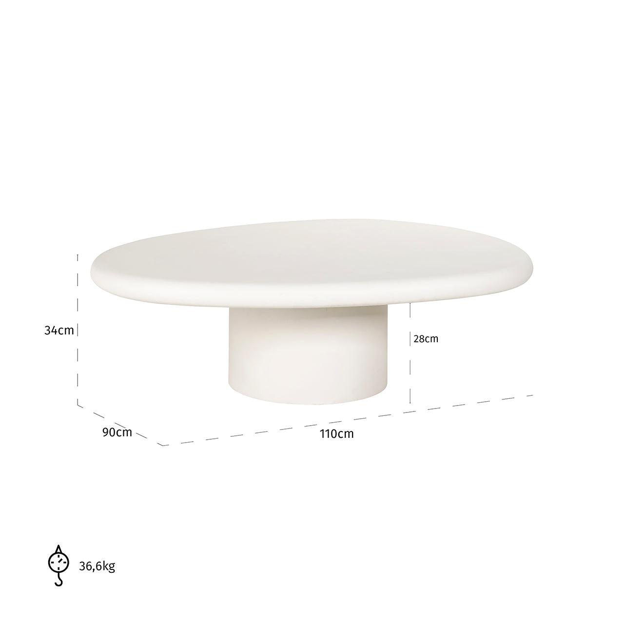 Bloomstone Light Eco Plaster Small Coffee Table by Richmond Interiors - Maison Rêves UK