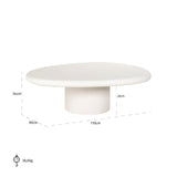 Bloomstone Light Eco Plaster Small Coffee Table by Richmond Interiors - Maison Rêves UK
