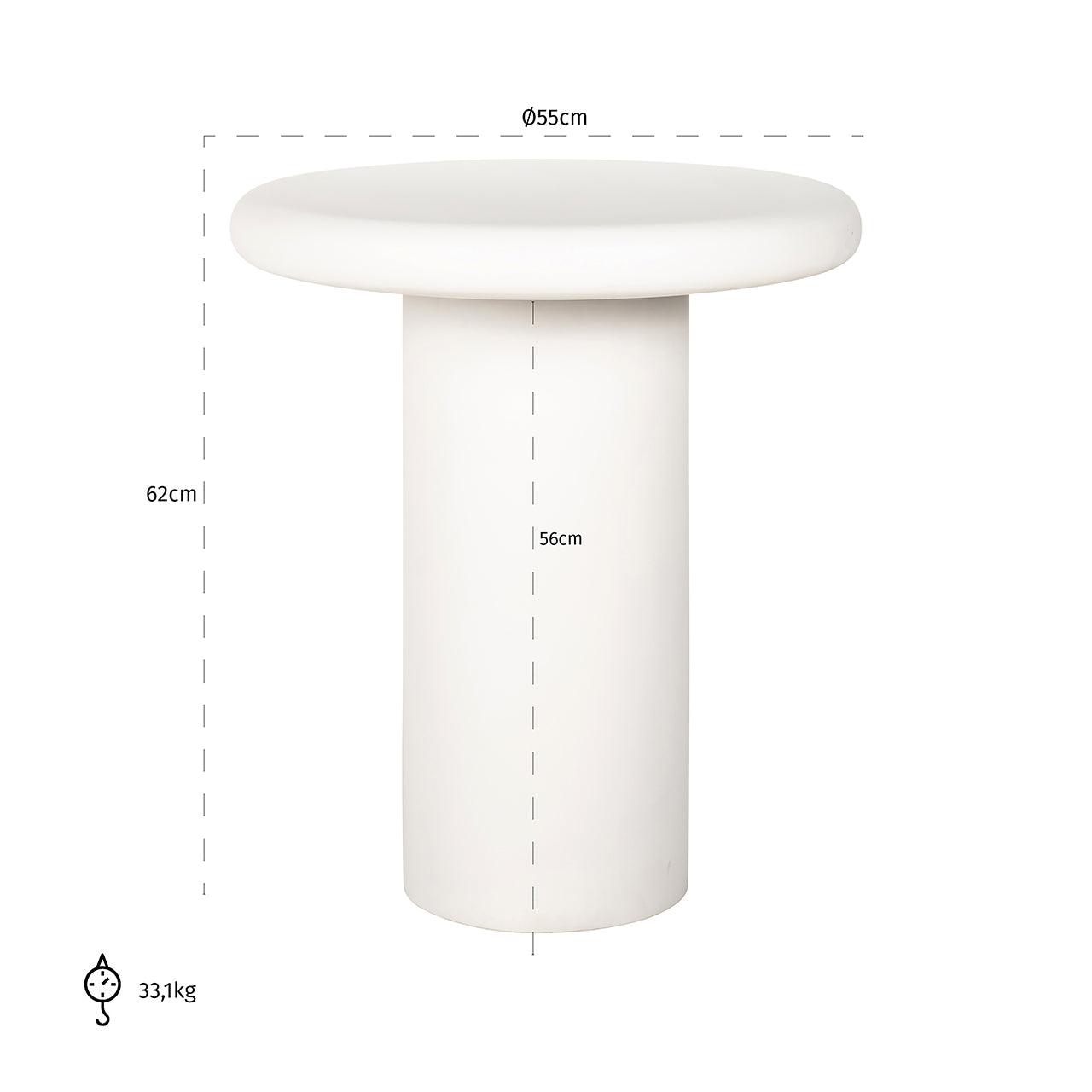 Bloomstone Light Eco Plaster Small Side Table by Richmond Interiors - Maison Rêves UK