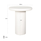 Bloomstone Light Eco Plaster Small Side Table by Richmond Interiors - Maison Rêves UK