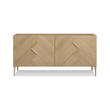 Burford Parquet Design Sideboard with Brass Feet by Berkeley Designs - Maison Rêves UK