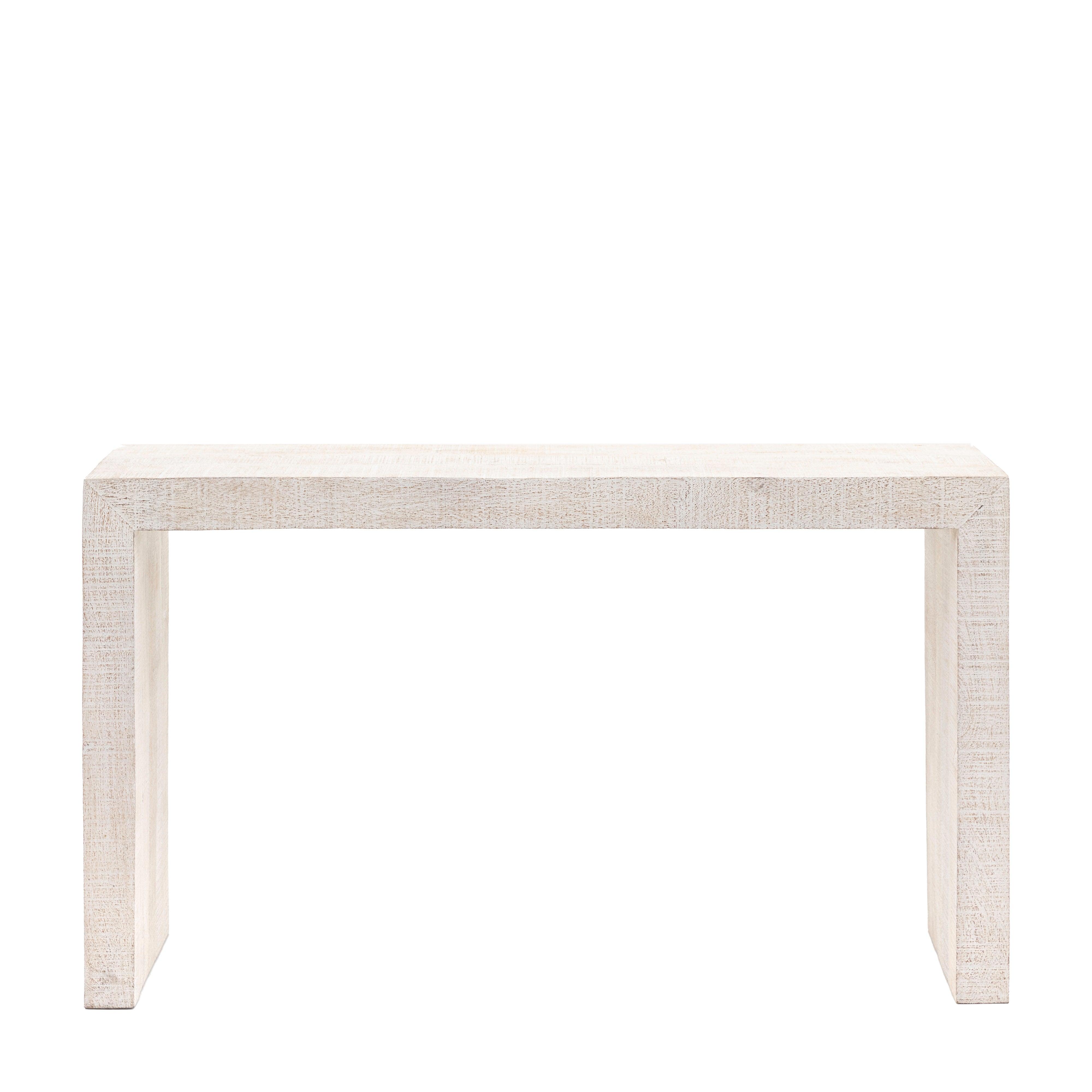 Caldera Console Whitewash Mango Wood - Maison Rêves UK