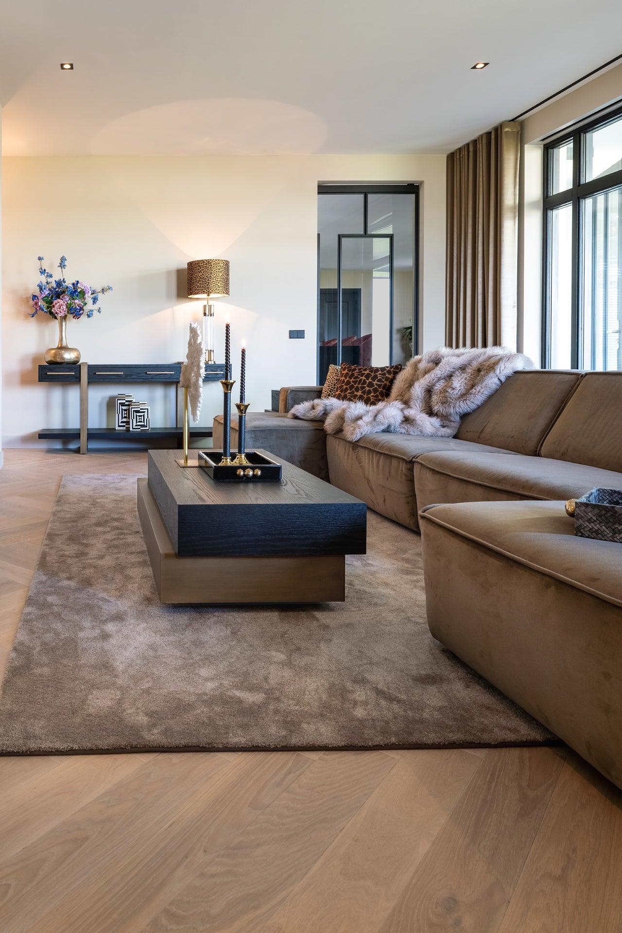 Cambon Coffee Table with Black Oak Wood Top by Richmond Interiors - Maison Rêves UK