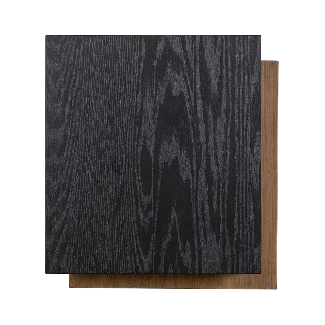 Cambon Layered End Table with Black Oak Wood Top by Richmond Interiors - Maison Rêves UK