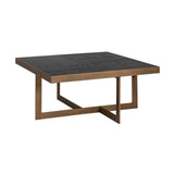 Cambon Square Coffee Table with Black Oak Wood Top by Richmond Interiors - Maison Rêves UK