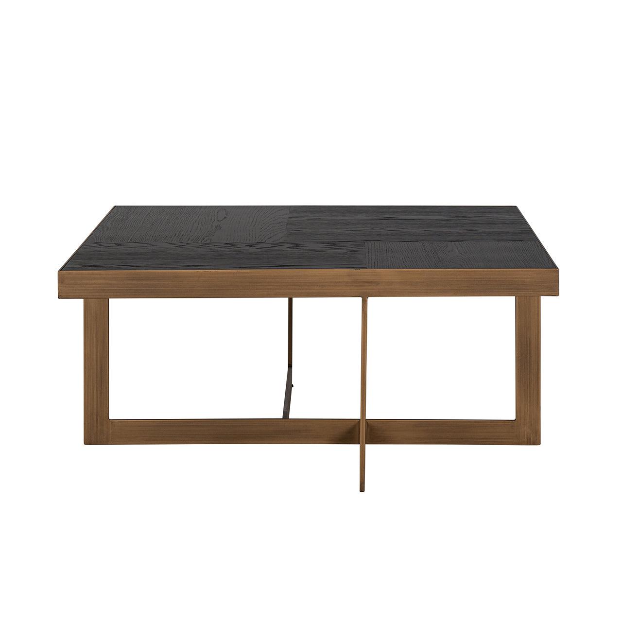 Cambon Square Coffee Table with Black Oak Wood Top by Richmond Interiors - Maison Rêves UK