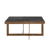 Cambon Square Coffee Table with Black Oak Wood Top by Richmond Interiors - Maison Rêves UK