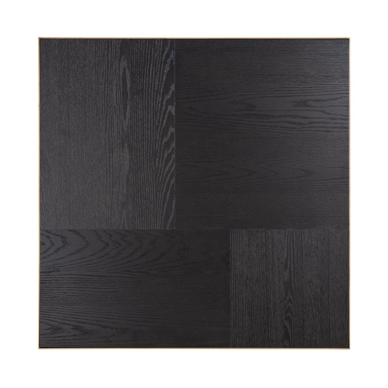 Cambon Square Coffee Table with Black Oak Wood Top by Richmond Interiors - Maison Rêves UK