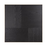 Cambon Square Coffee Table with Black Oak Wood Top by Richmond Interiors - Maison Rêves UK