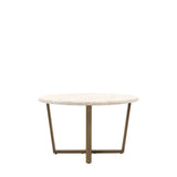 Cima Travertine Round Coffee Table - Maison Rêves UK