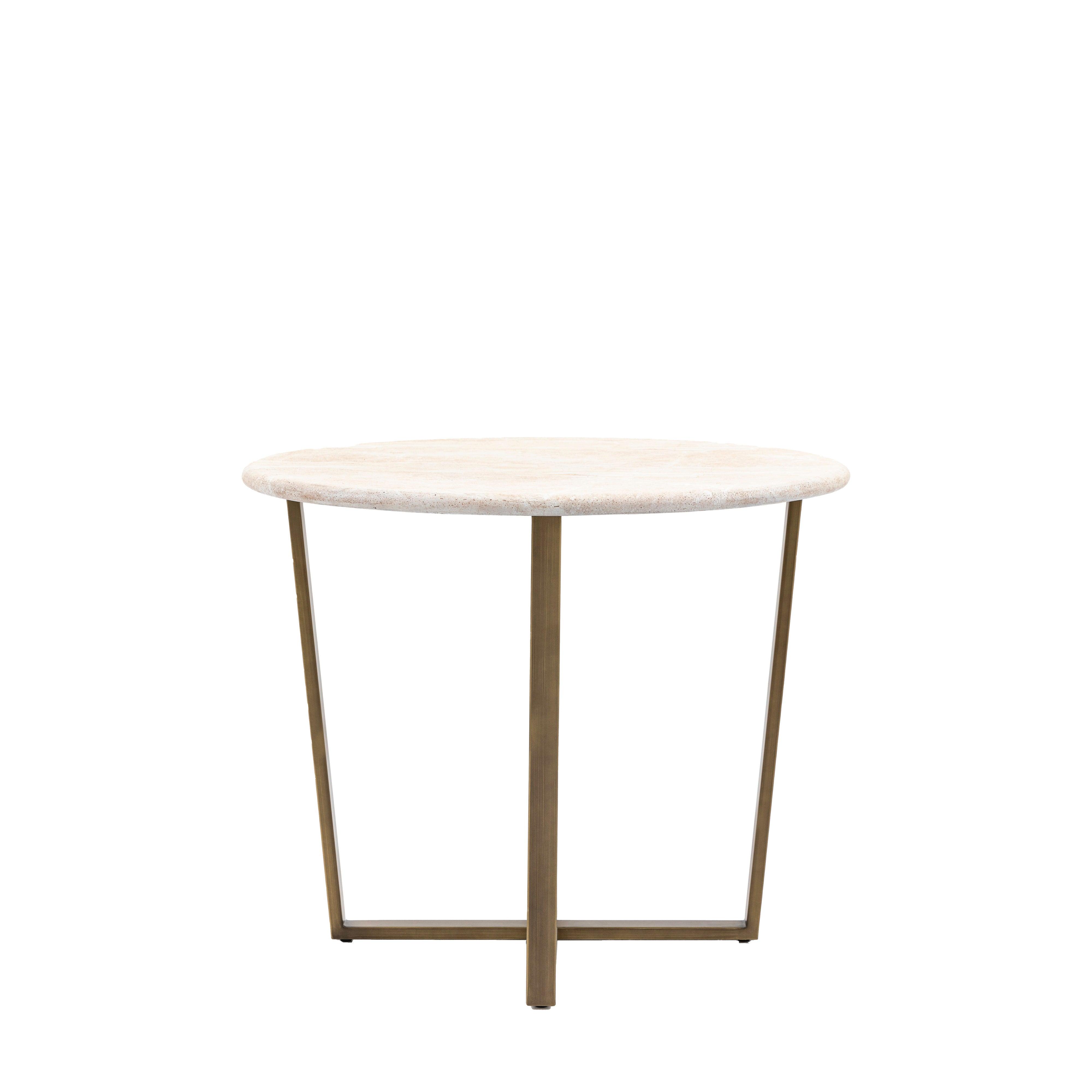 Cima Travertine Round Dining Table - Maison Rêves UK