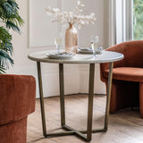 Cima Travertine Round Dining Table - Maison Rêves UK