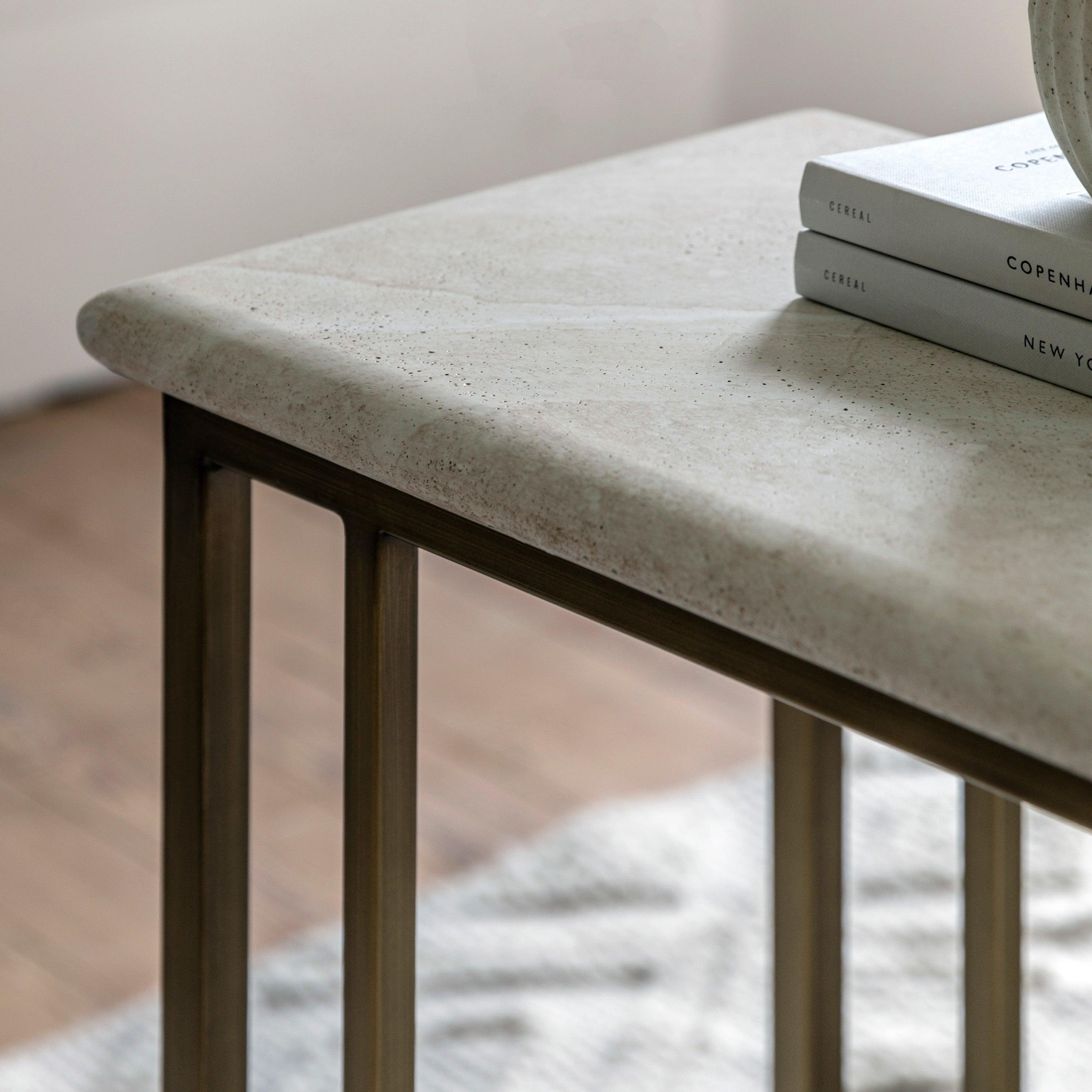 Cima Travertine Supper Table - Maison Rêves UK
