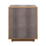 Classio Leather Chest of Drawers with Gold Accents by Richmond Interiors - Maison Rêves UK