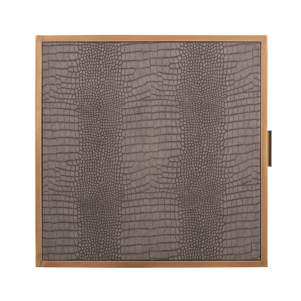 Classio Leather Chest of Drawers with Gold Accents by Richmond Interiors - Maison Rêves UK