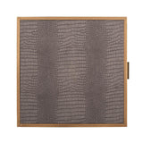 Classio Leather Chest of Drawers with Gold Accents by Richmond Interiors - Maison Rêves UK