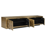 Collada 4 Door Gold Media Unit with Black Base by Richmond Interiors - Maison Rêves UK