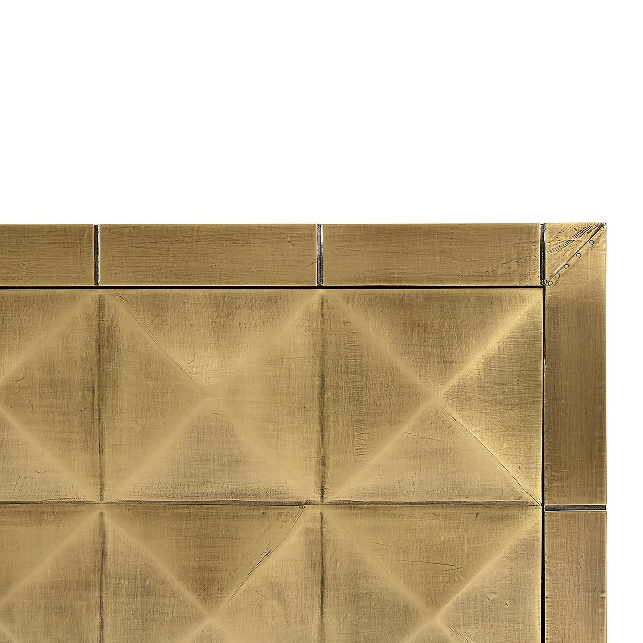 Collada 4 Door Gold Media Unit with Black Base by Richmond Interiors - Maison Rêves UK