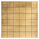 Collada Brushed Gold Brass Square Coffee Table by Richmond Interiors - Maison Rêves UK