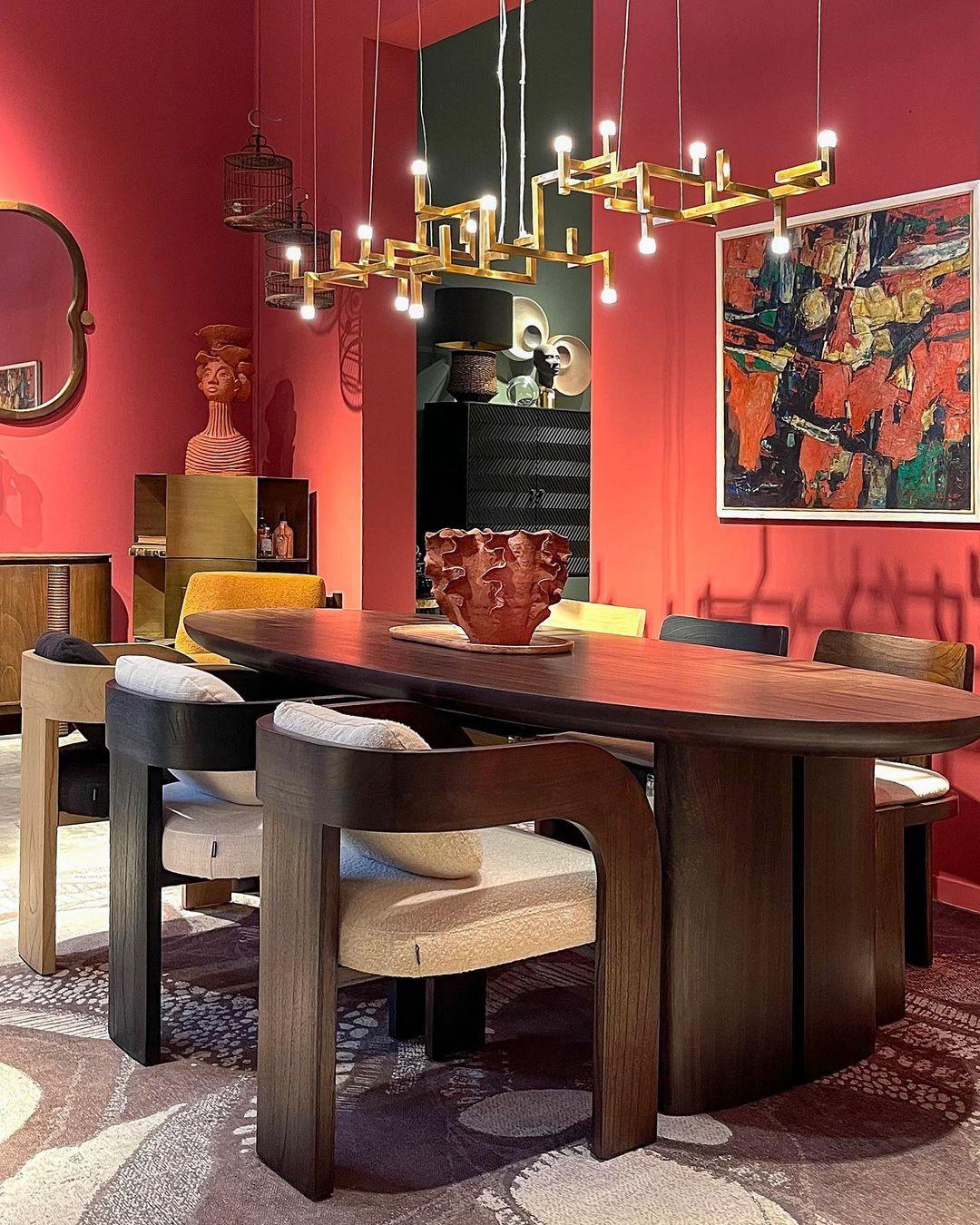 Durban Dark Brown Wooden Dining Table - Maison Rêves UK