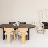 Durban Dark Brown Wooden Dining Table - Maison Rêves UK