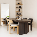 Durban Dark Brown Wooden Dining Table - Maison Rêves UK