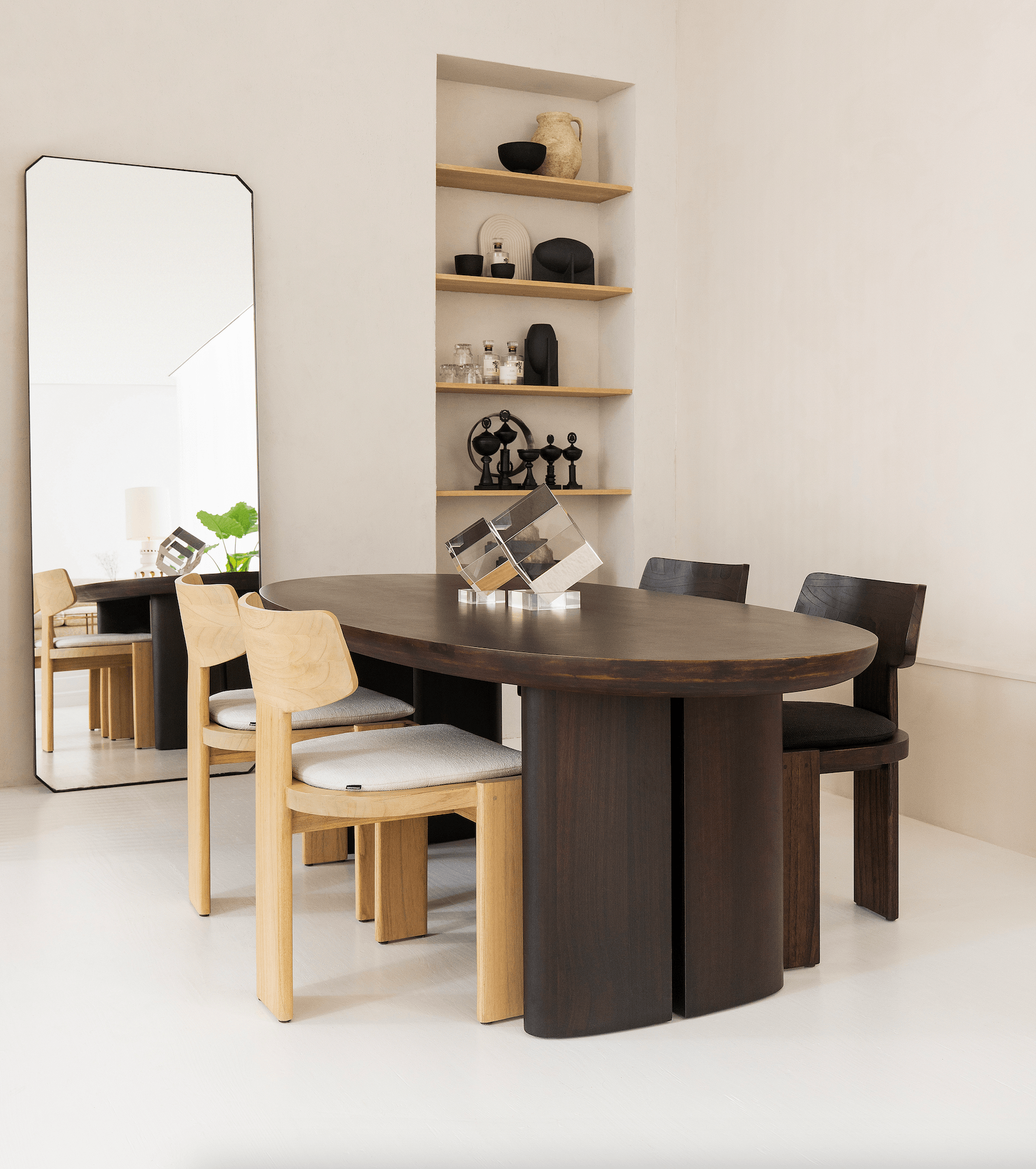 Durban Dark Brown Wooden Dining Table - Maison Rêves UK