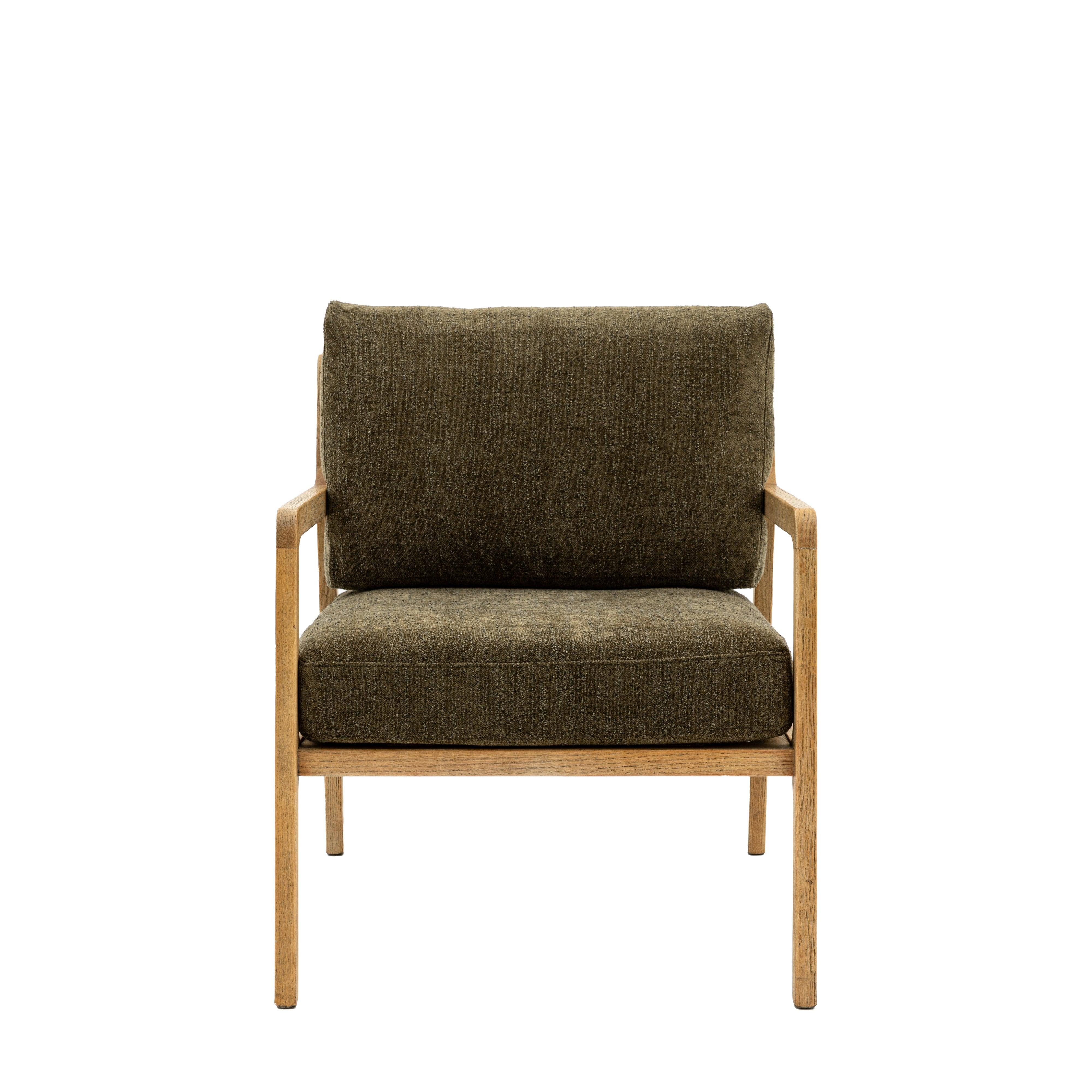 Eclipse Armchair Moss Green Fabric - Maison Rêves UK
