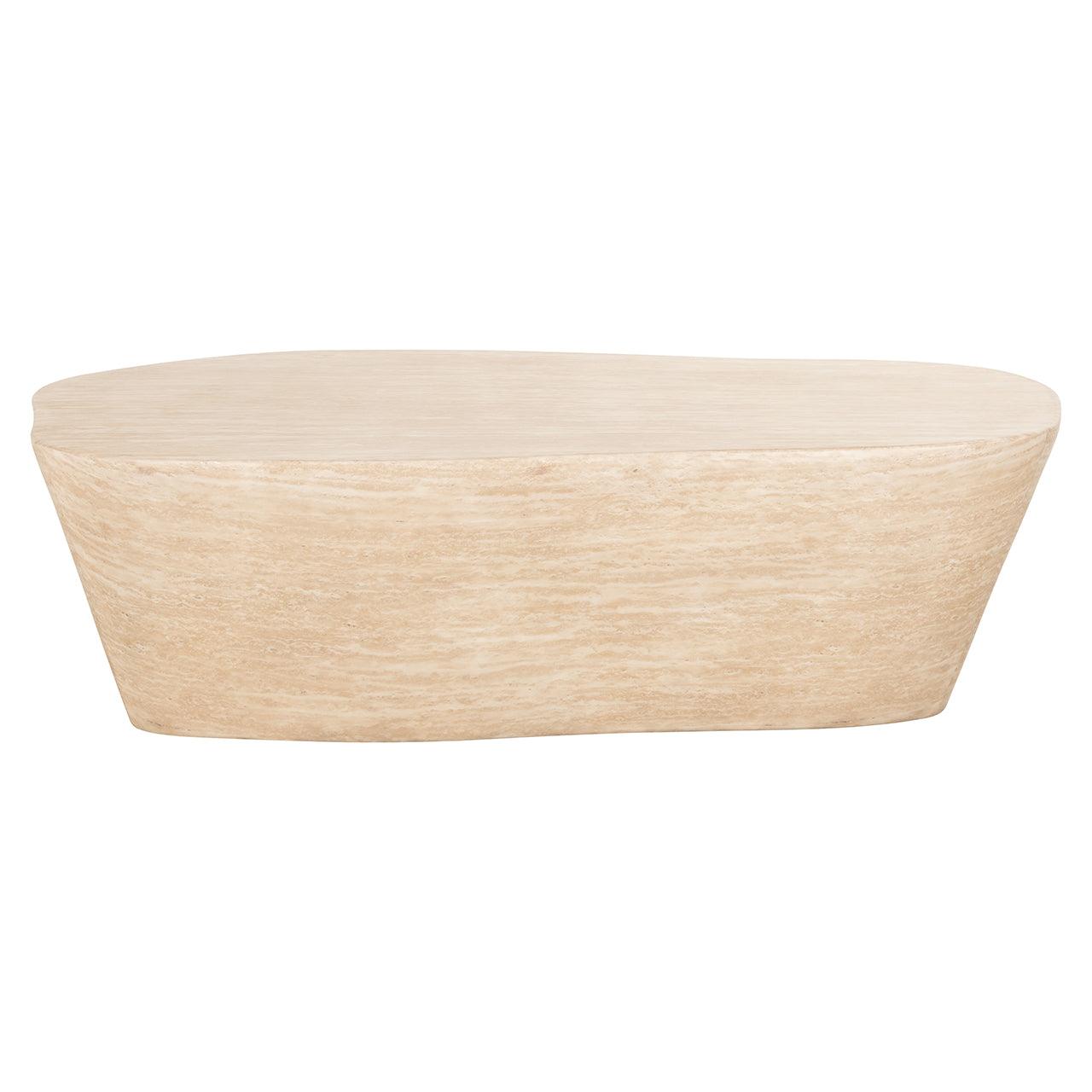 Fictus Faux Travertine 125cm Coffee Table by Richmond Interiors - Maison Rêves UK