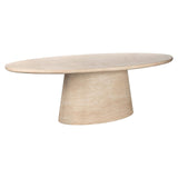 Fictus Faux Travertine Oval Dining Table by Richmond Interiors - Maison Rêves UK