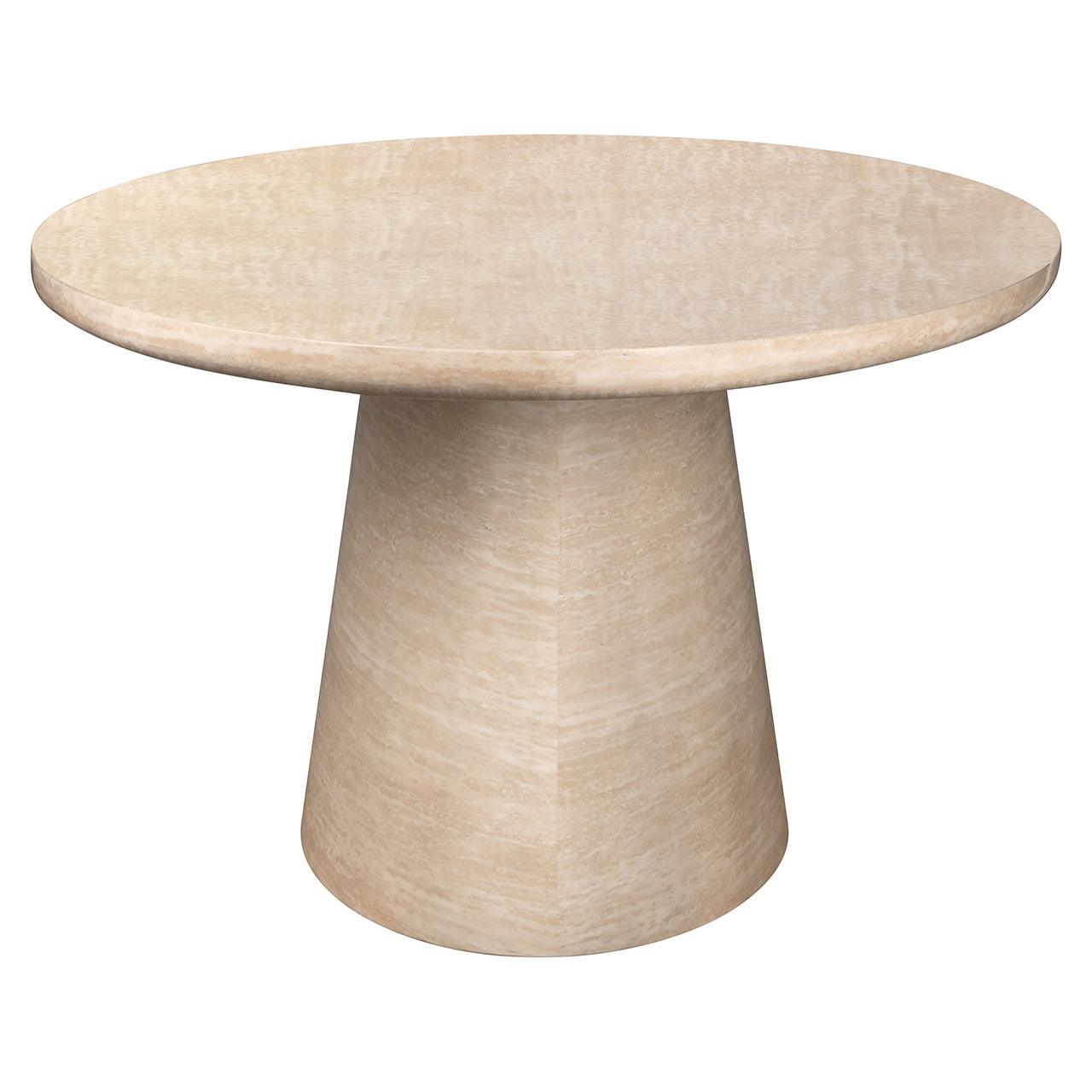 Fictus Faux Travertine Oval Dining Table by Richmond Interiors - Maison Rêves UK