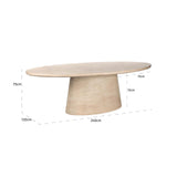 Fictus Faux Travertine Oval Dining Table by Richmond Interiors - Maison Rêves UK