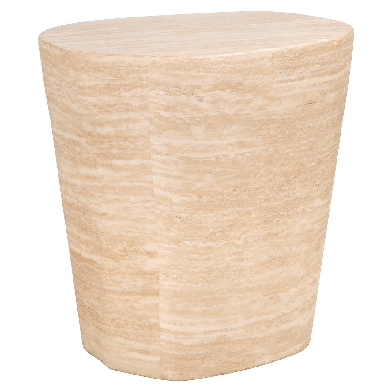 Fictus Faux Travertine Side Tables by Richmond Interiors - Maison Rêves UK