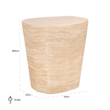 Fictus Faux Travertine Side Tables by Richmond Interiors - Maison Rêves UK